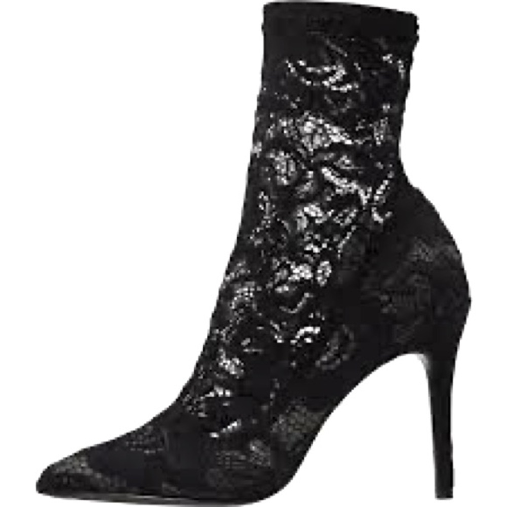 Charles David lace slip on pointed toe heels